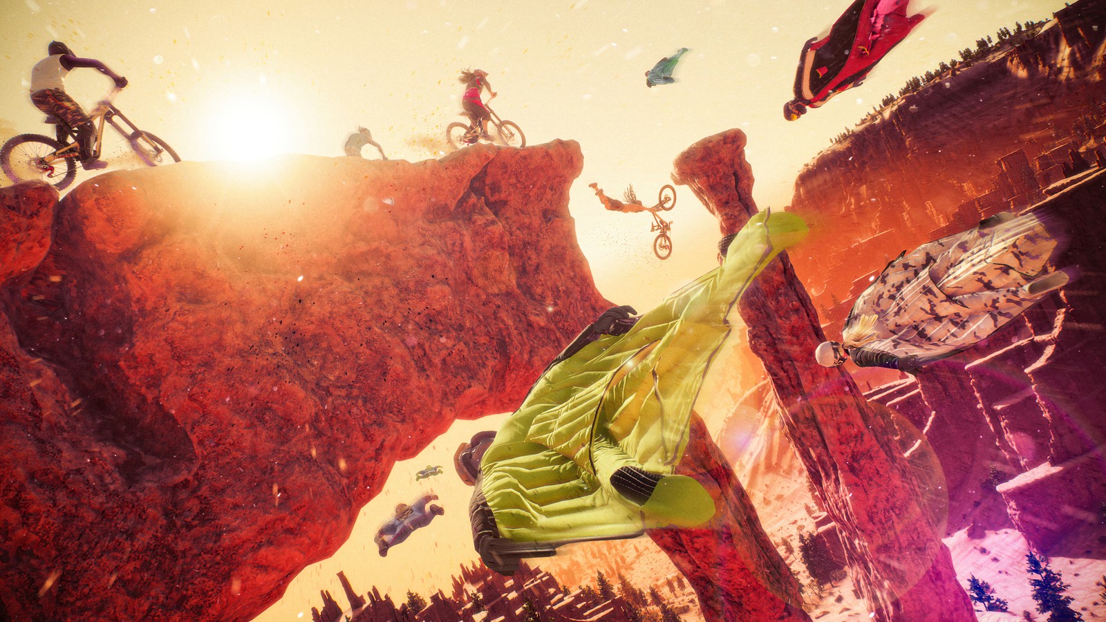 riders republic, extreme sports, video game, wingsuit, flying Download Wallpaper