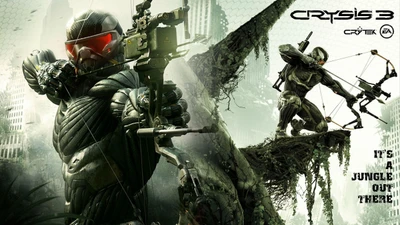 Crysis 3: Битва солдата в футуристическом джунглевом ландшафте