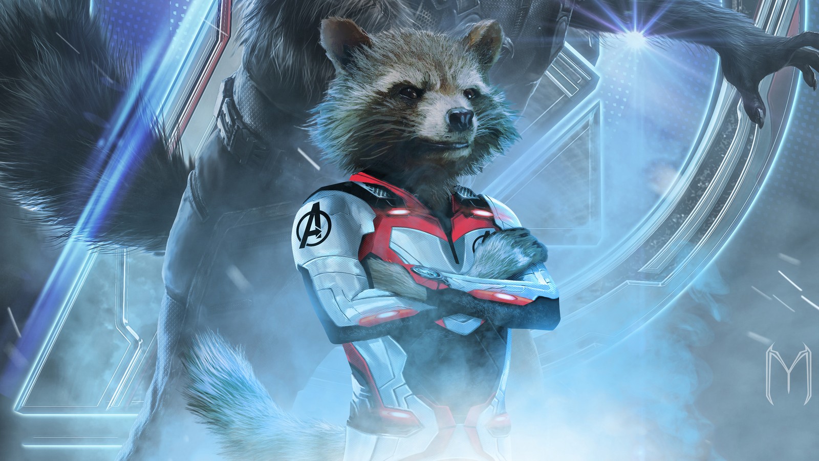 Скачать обои мстители финал, avengers endgame, фильм, rocket raccoon