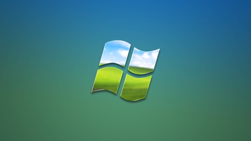 Близкий план логотипа windows на синем фоне (виндовс хп, windows xp, microsoft windows, прямоугольник, плоть)