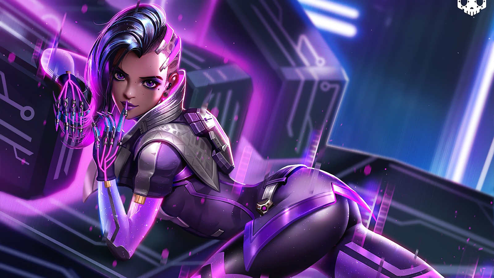 sombra, overwatch, video game wallpaper