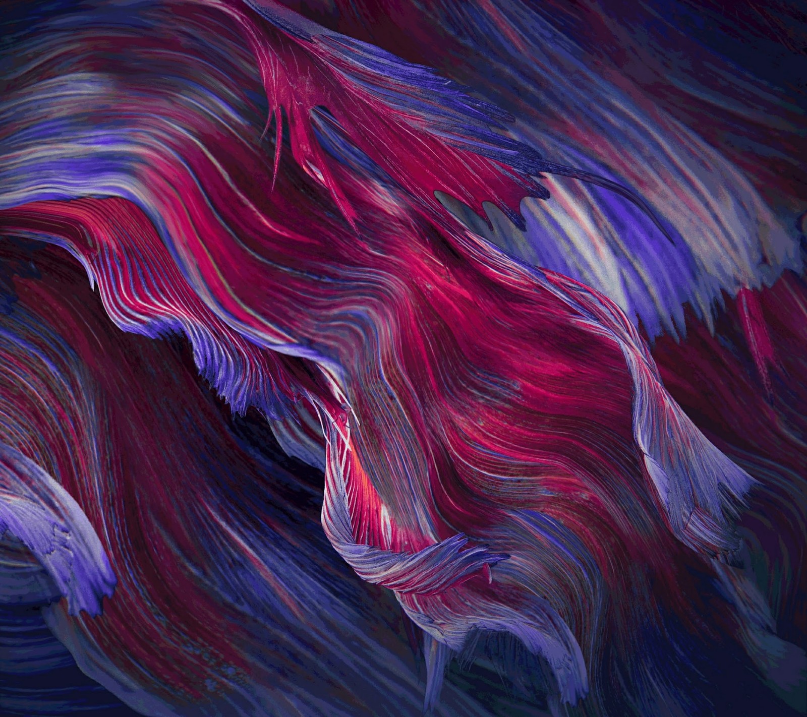 Abstract painting of a red and purple wave with a black background (motorola, moto, smartphone, android, colorfulness)