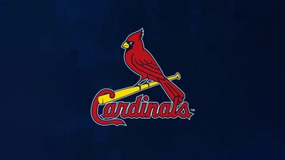 Logo de los Cardenales de San Luis sobre fondo azul oscuro