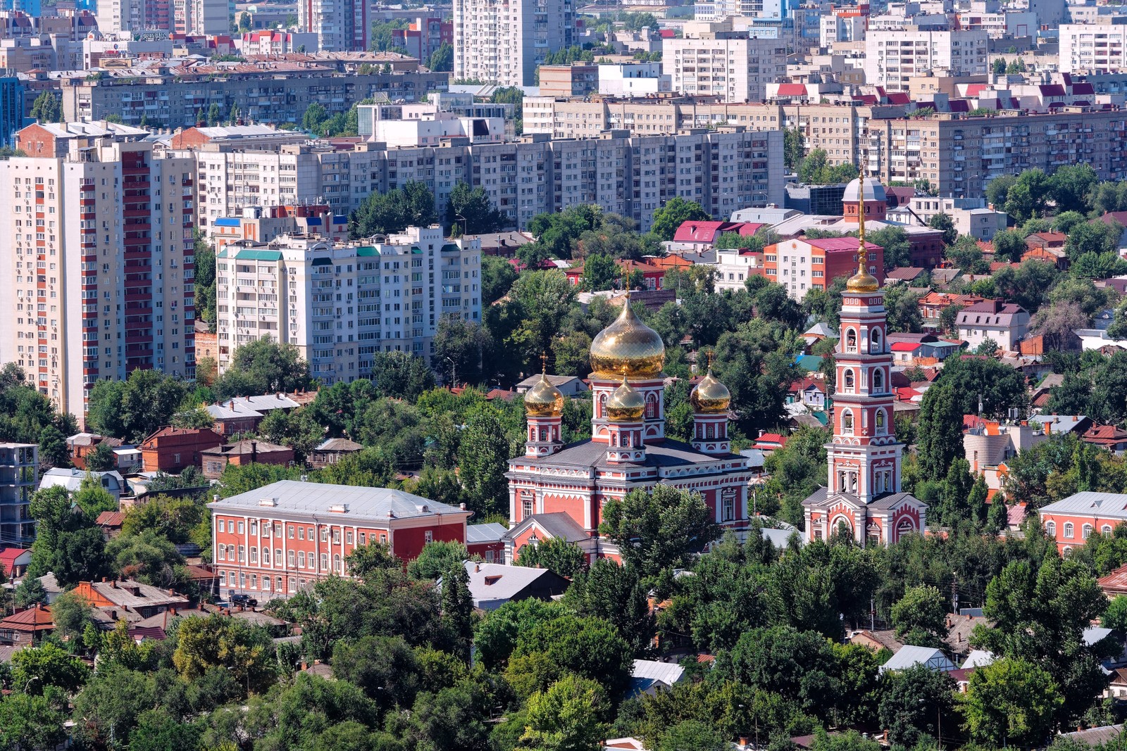 Скачать обои купол, город, городская территория, городской пейзаж, жилой район