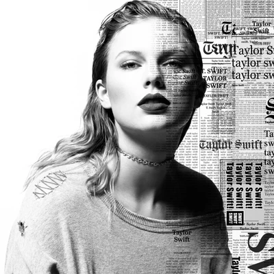 Taylor Swift en monocromo: Un cautivador retrato en blanco y negro para "Reputation