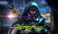 джонни силверхенд, johnny silverhand, фан арт, cyberpunk 2077, киану ривз