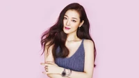 Sulli: Radiant Beauty in Pastel Elegance