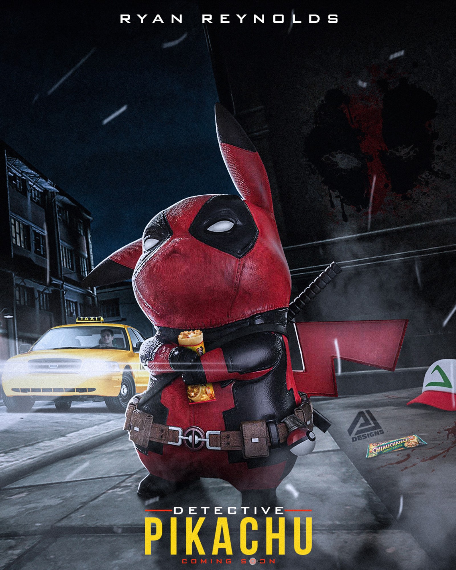 deadpool, pikachu, pokemon, ryan reynolds wallpaper