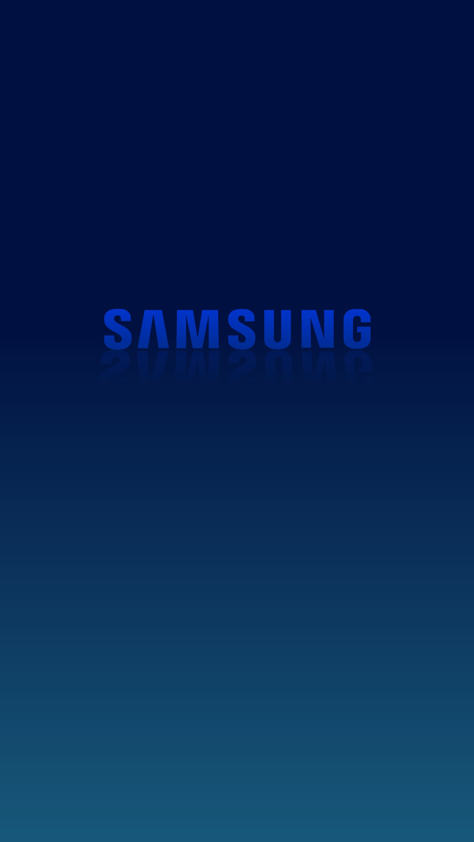 Un gros plan du logo samsung sur un fond bleu (2017, samsung)