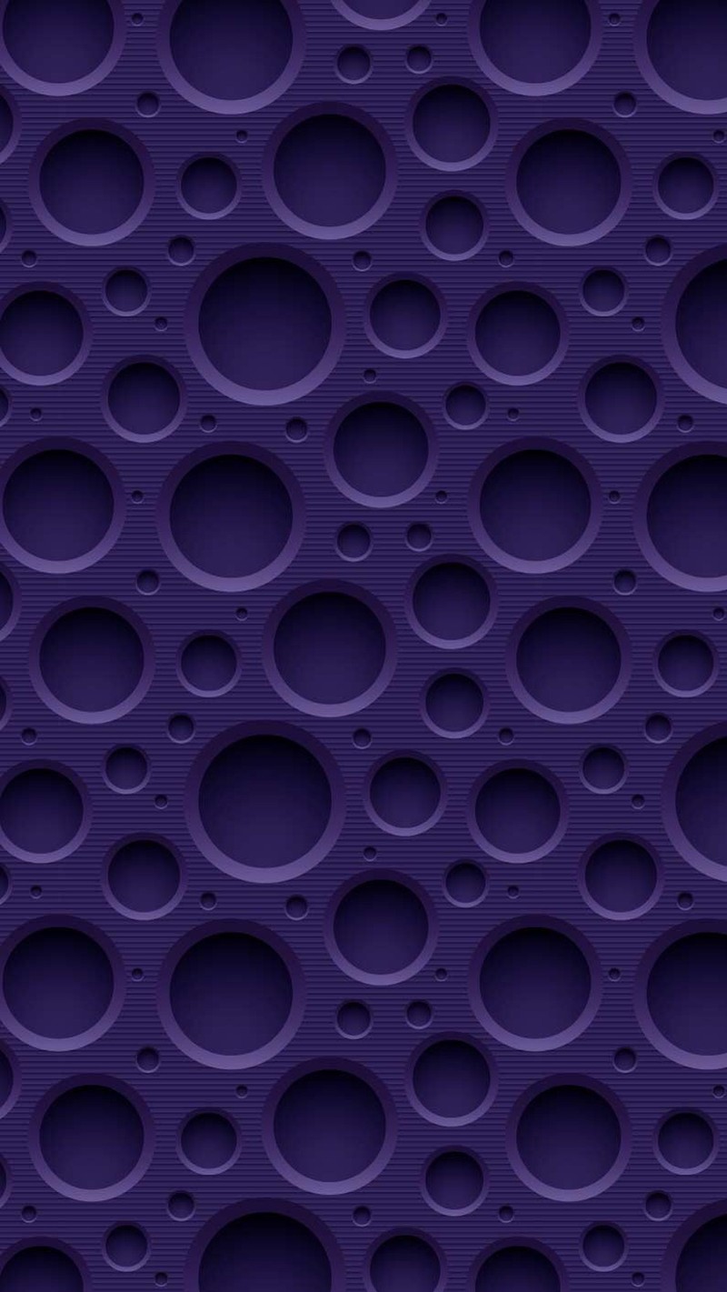 A close up of a purple background with circles and holes (3d, holes)