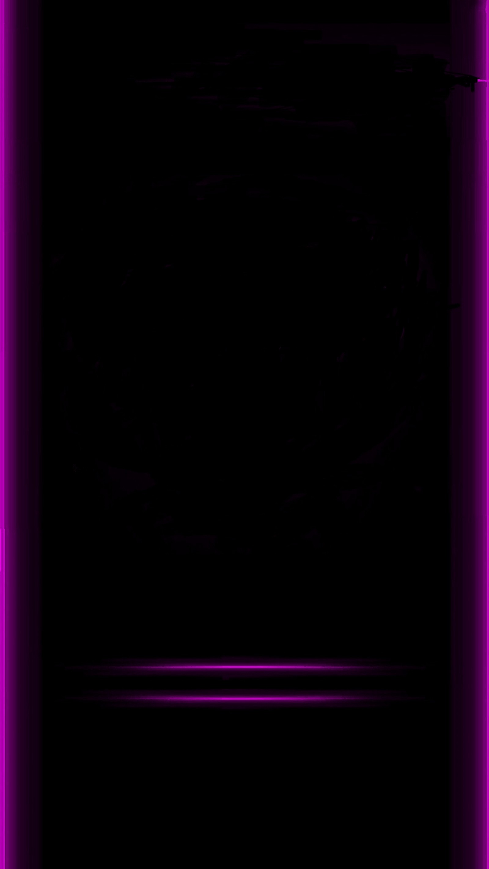 Quadro neon roxo com fundo preto (borda, roxo)