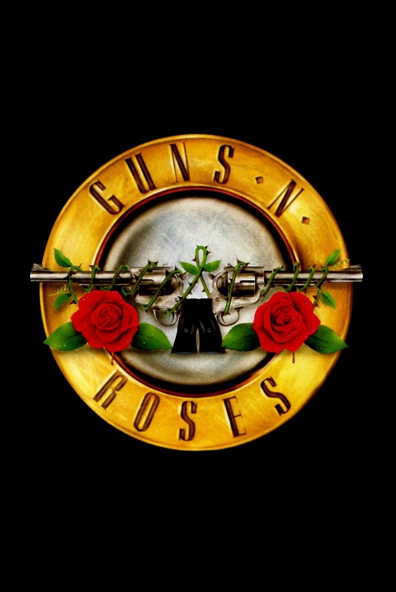 Логотип guns and roses на черном фоне (dft, фед)