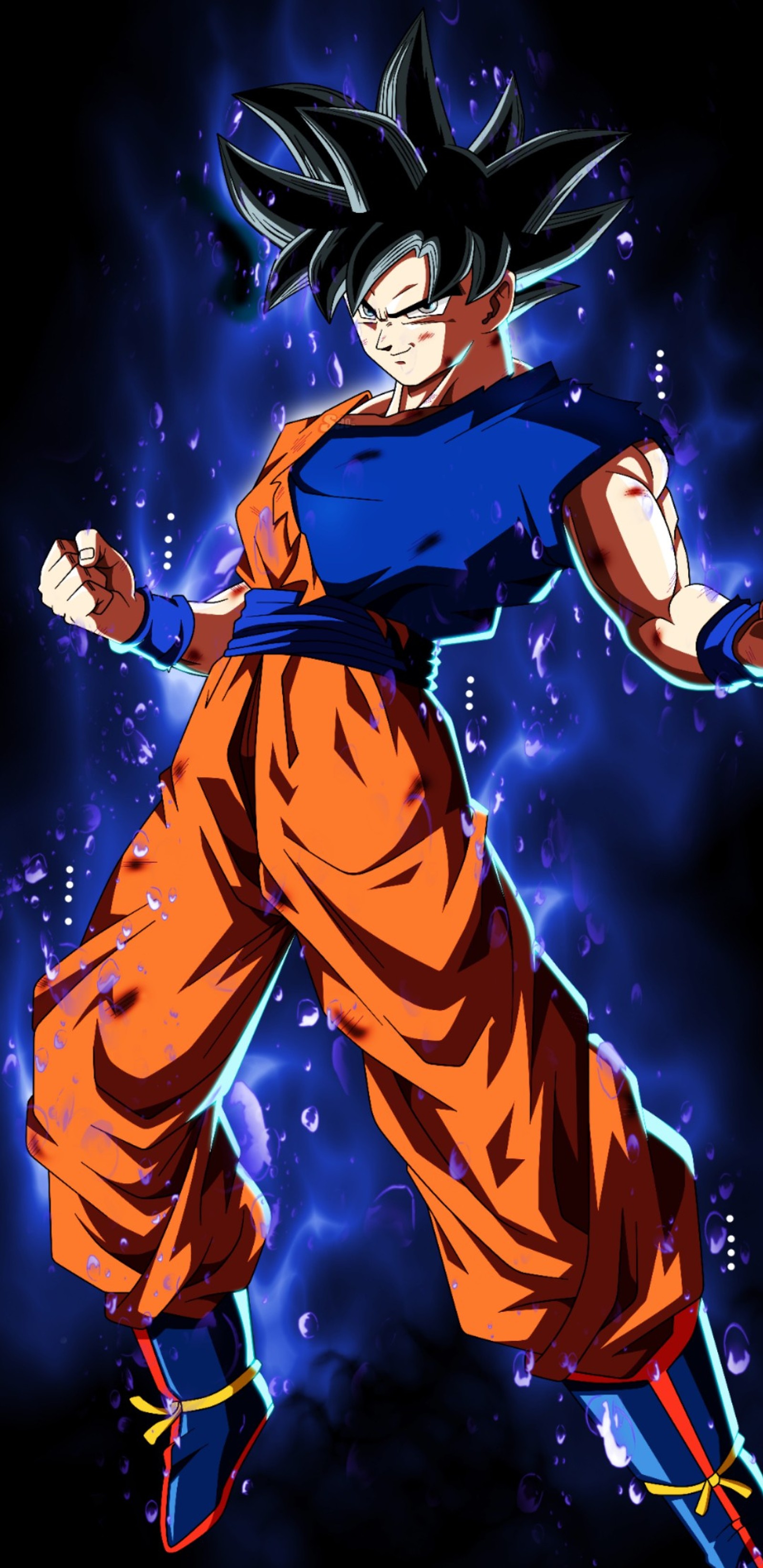 Una imagen de dibujos animados de un joven gohan con una camisa azul (dbs, dragon ball super, dragonballsuper, potencia total, goku)