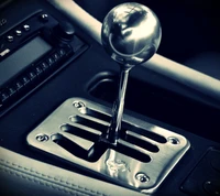 Classic Car Stick Shift with Polished Metal Detail