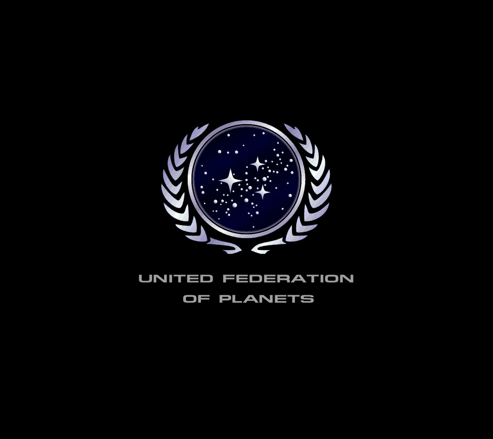 Um close de um logotipo em um fundo preto com uma estrela (logotipo, star trek, frota estelar)