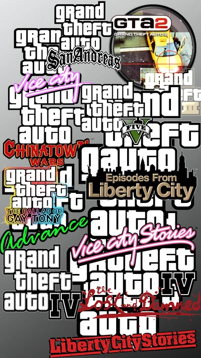 jogos, grand theft auto, logotipos, série