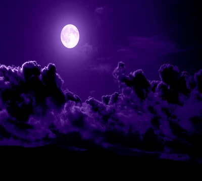 moon, purple