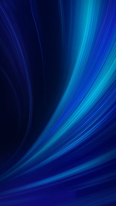 Dynamische blaue Wellen im Xiaomi MIUI 9 Hintergrundbild