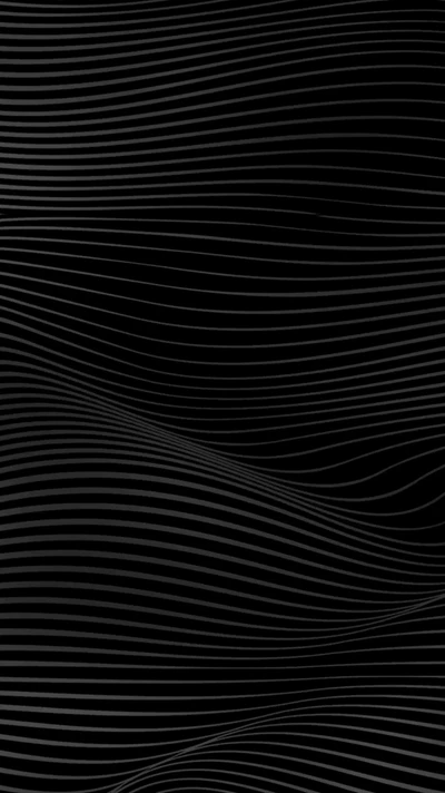 Vagues noires abstraites avec des lignes argentées – Super design 3D