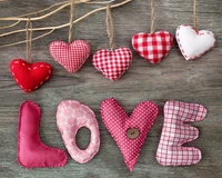 fabric, hearts, love, romantic, valentine