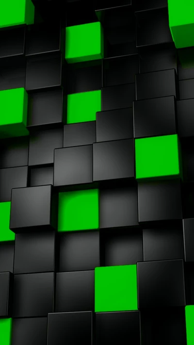 cubes, green