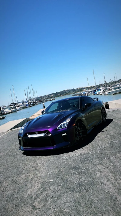 nissan, gtr, purple, car, supercar