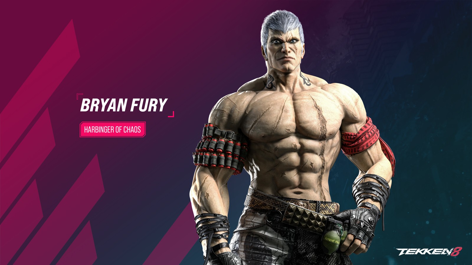 Скачать tekken 8, брайан фьюри, bryan fury, игры, обои 4k бесплатно