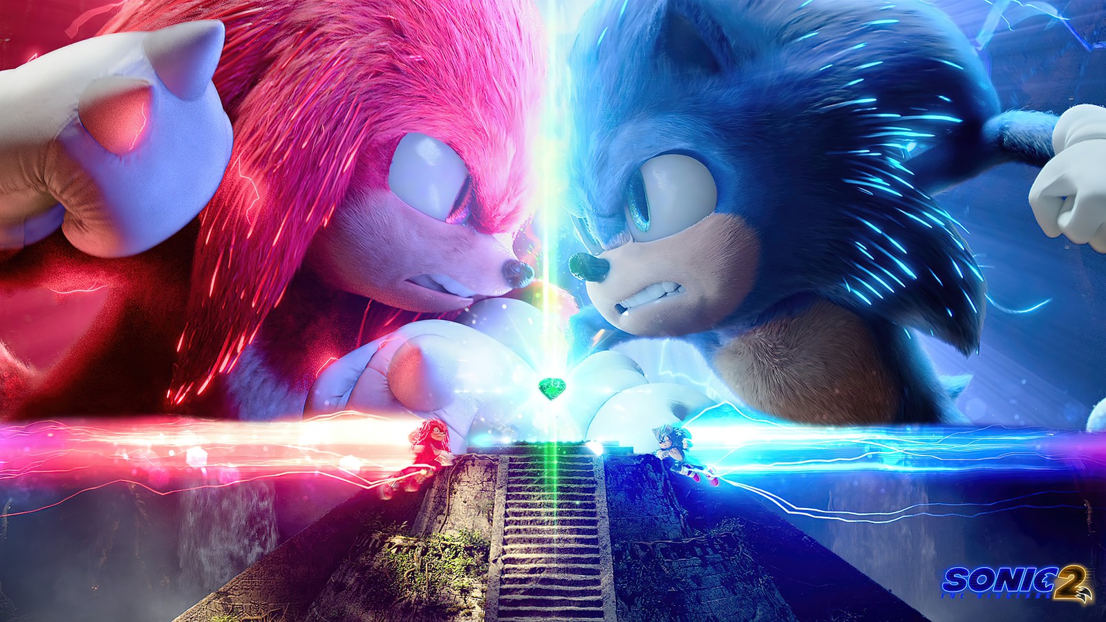 Descargar fondo de pantalla sonic the hedgehog 2, película, 2022, knuckles, sonic