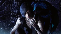 V from Devil May Cry 5: The Enigmatic Summoner with Raven Companion