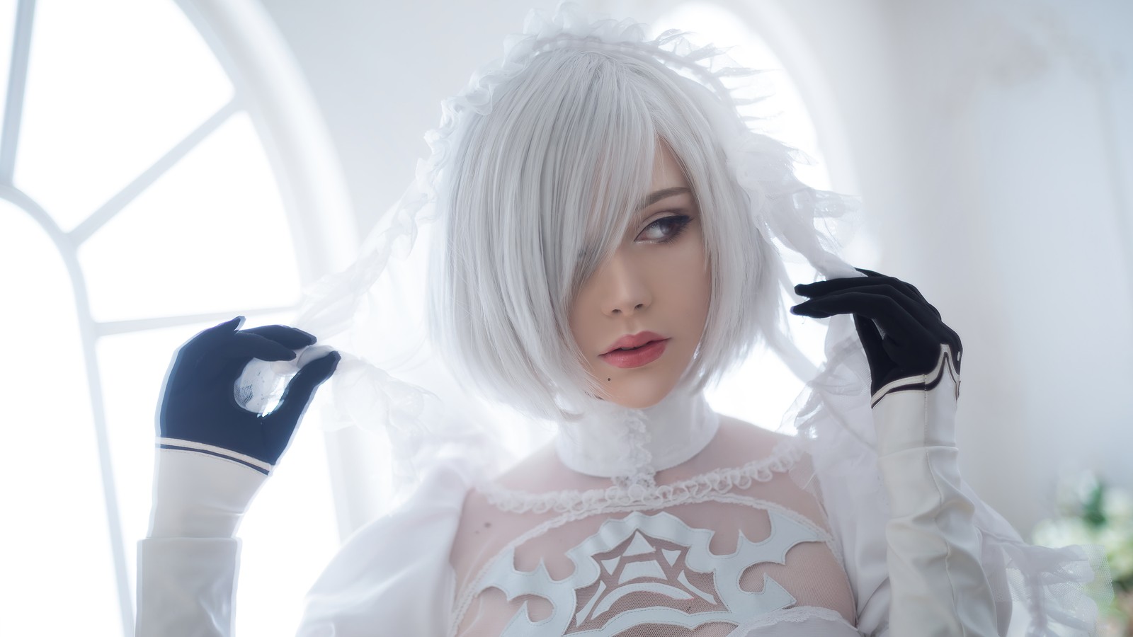 Скачать обои ёрха 2б, йорха 2 тип b, yorha no 2 type b, косплей, cosplay