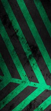 Geometric Pattern of Green and Black Lines