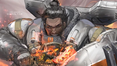 apex legends, видеоигра, гибралтар, искусство