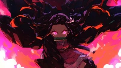 nezuko kamado, asesino de demonios kimetsu no yaiba, demon slayer kimetsu no yaiba, anime