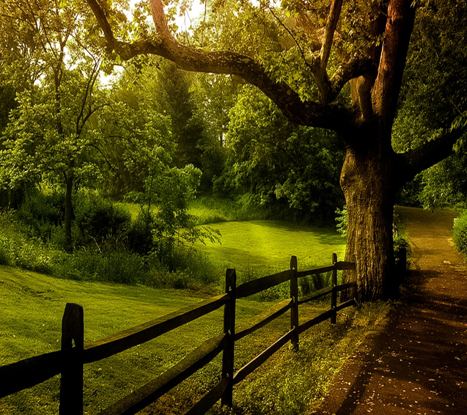 Lade landschaft, romantisch Hintergrund herunter