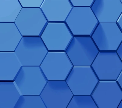 abstrait, bleu, géométrie, hexagone