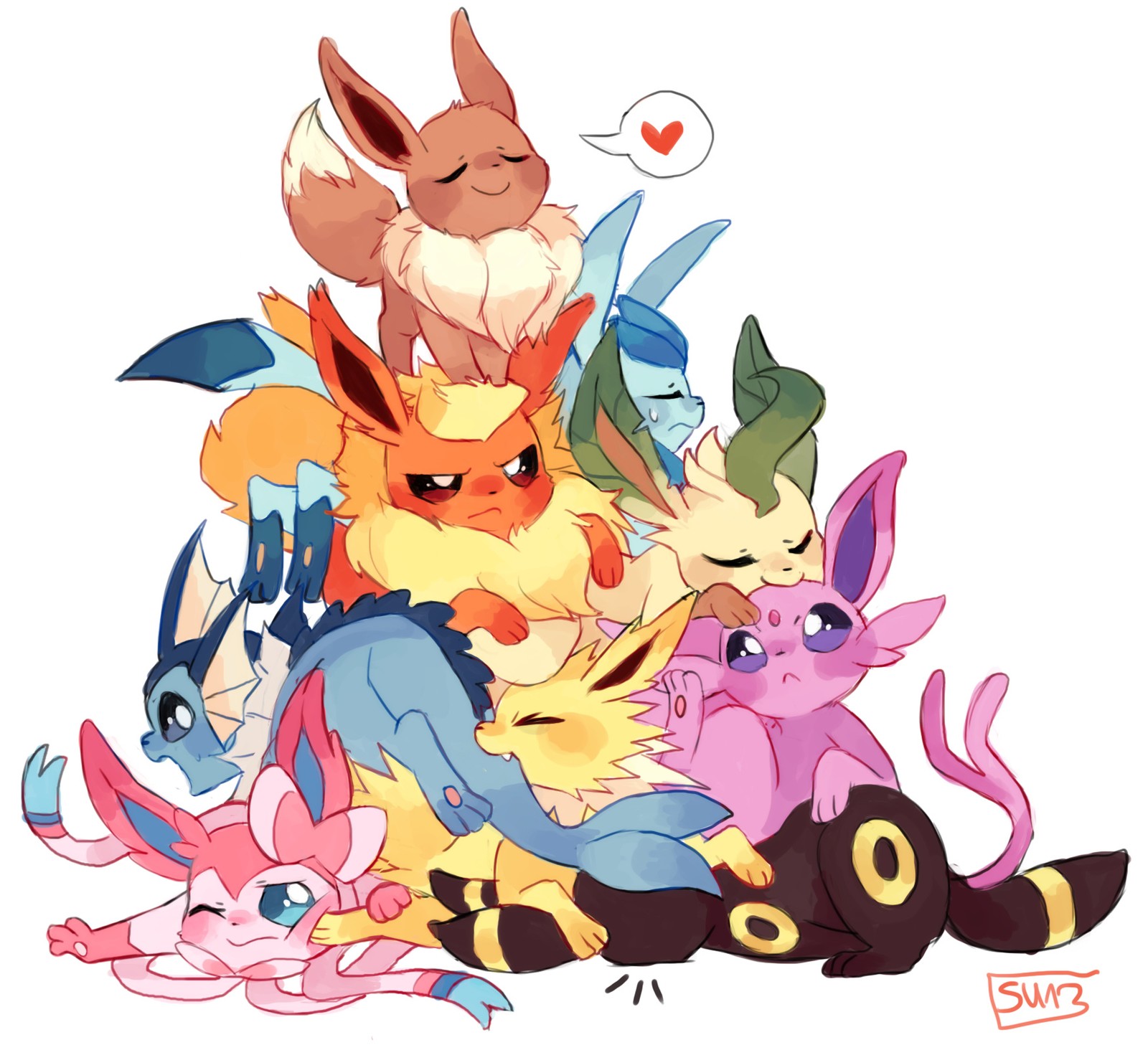 cute, eevee, eeveeloution, eeveeloutions, game Download Wallpaper