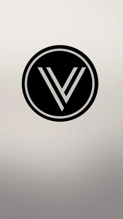 Sleek V Logo on Minimalist Background