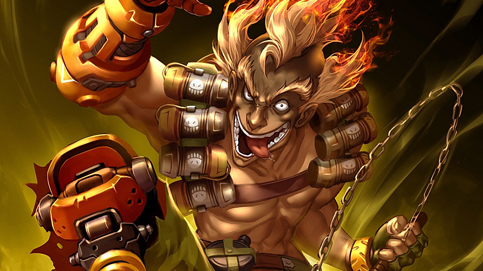 junkrat, overwatch, video game wallpaper