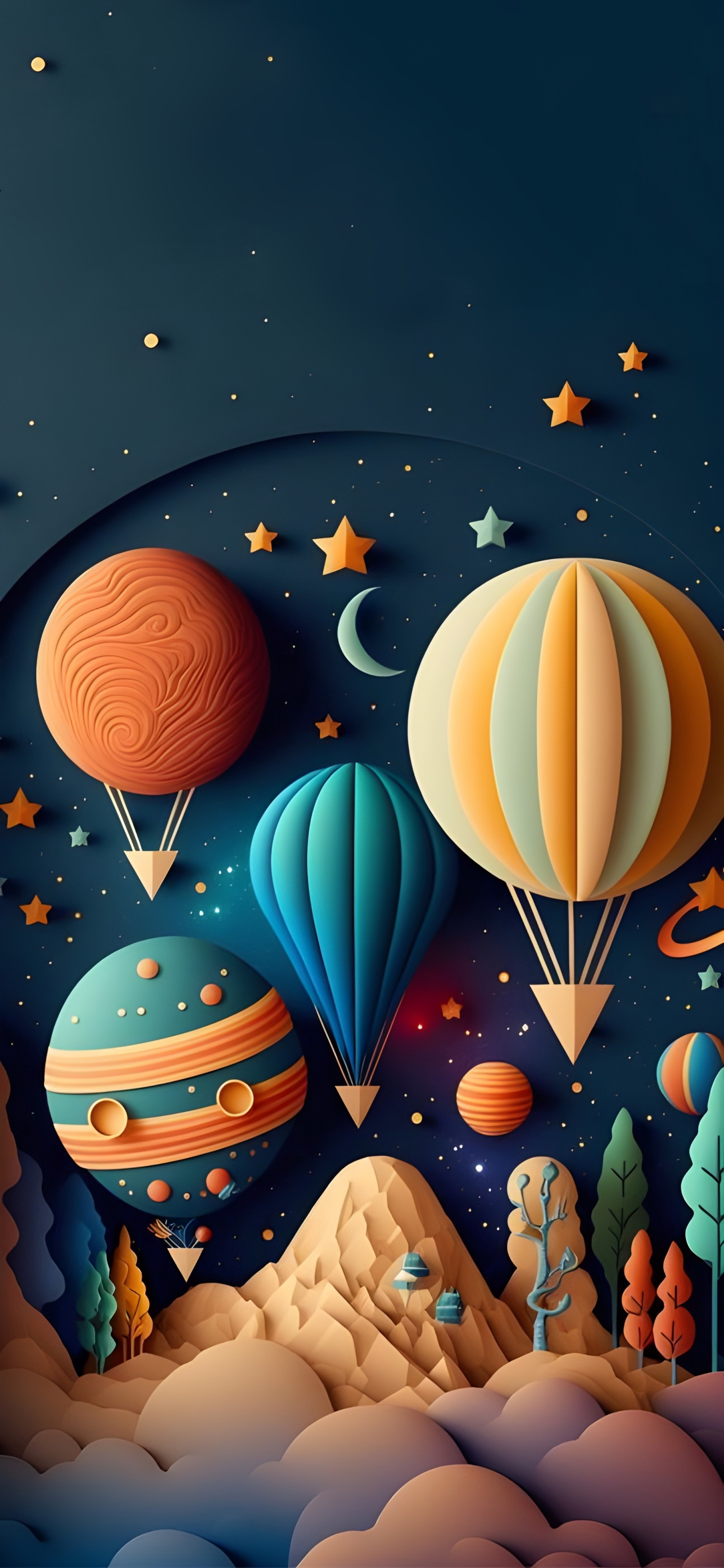 xiaomi, telephone, aerostat, hot air ballooning, azure wallpaper