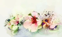 Zarte Aquarellblüten: Ein von Frühling inspiriertes florales Stillleben