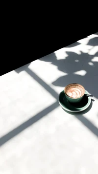 shade, coffee cup, shadow, coffee, table