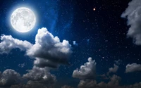 moon, cloud, moonlight, astronomical object, nature