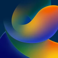 Fondo de gradiente abstracto en modo oscuro, que muestra colores vibrantes y curvas suaves, ideal para fondos de pantalla de iOS 16 y iPadOS 16.