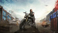 Daryl Dixon on Motorcycle in PUBG: The Walking Dead Skin