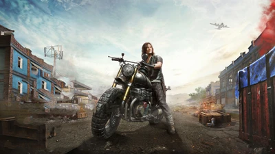 Daryl Dixon auf dem Motorrad in PUBG: The Walking Dead Skin