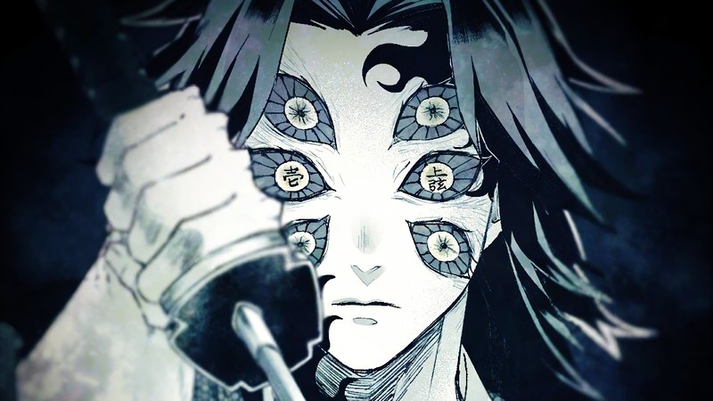 Аниме-рисунок женщины с телефоном в руках (кокушибо, kokushibou, kimetsu no yaiba, аниме, anime)