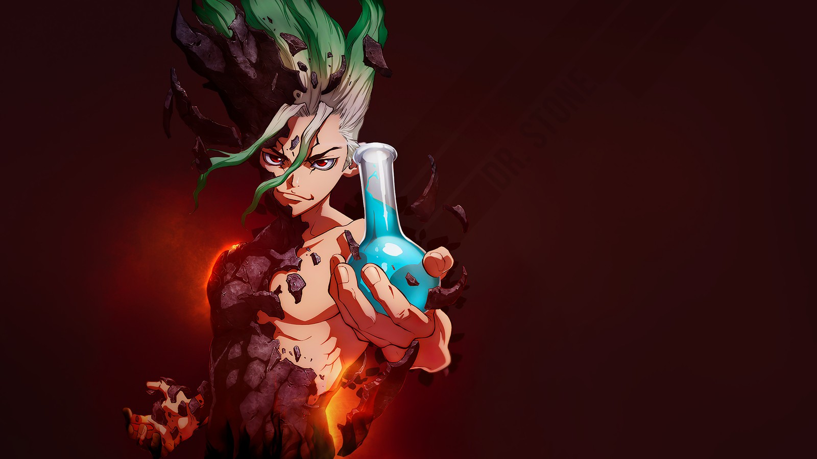 Téléchargez le fond d'écran dr stone, anime, senku ishigami