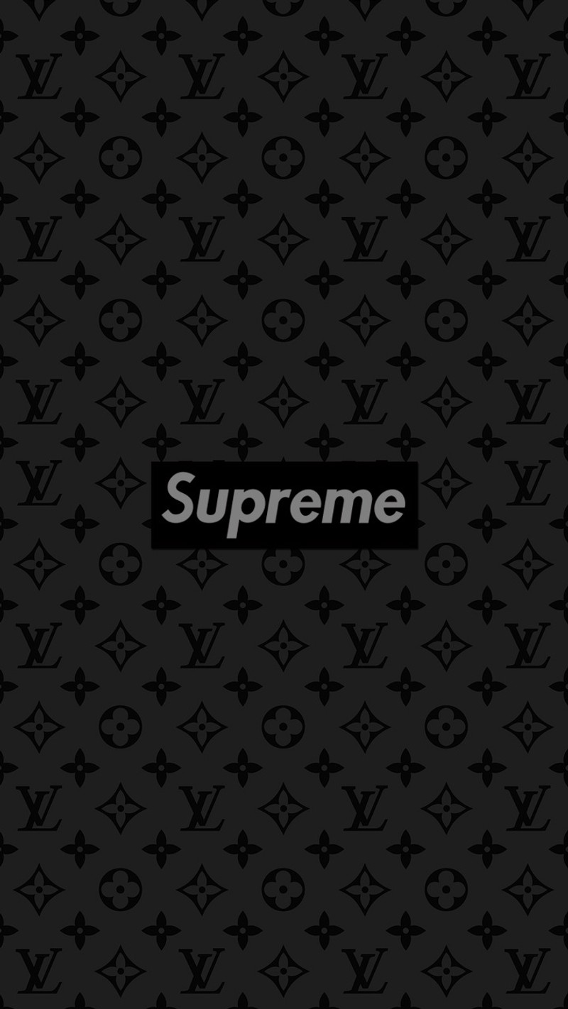 Черно-белая фотография с паттерном supreme. (supreme, бренд, луи виттон, louis vuitton, lv)