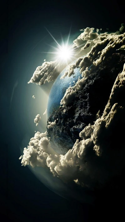 clouds, earth, planet