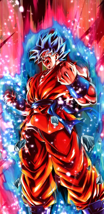 Goku Transcende les Limites dans la Transformation Super Saiyan Bleu avec Kaioken